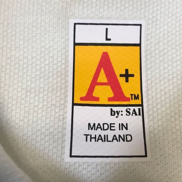 Golf Outing Mens Golf Polo Shirt Size L White NWT Garfield UNICO NJ Italy A+ - Picture 5 of 8